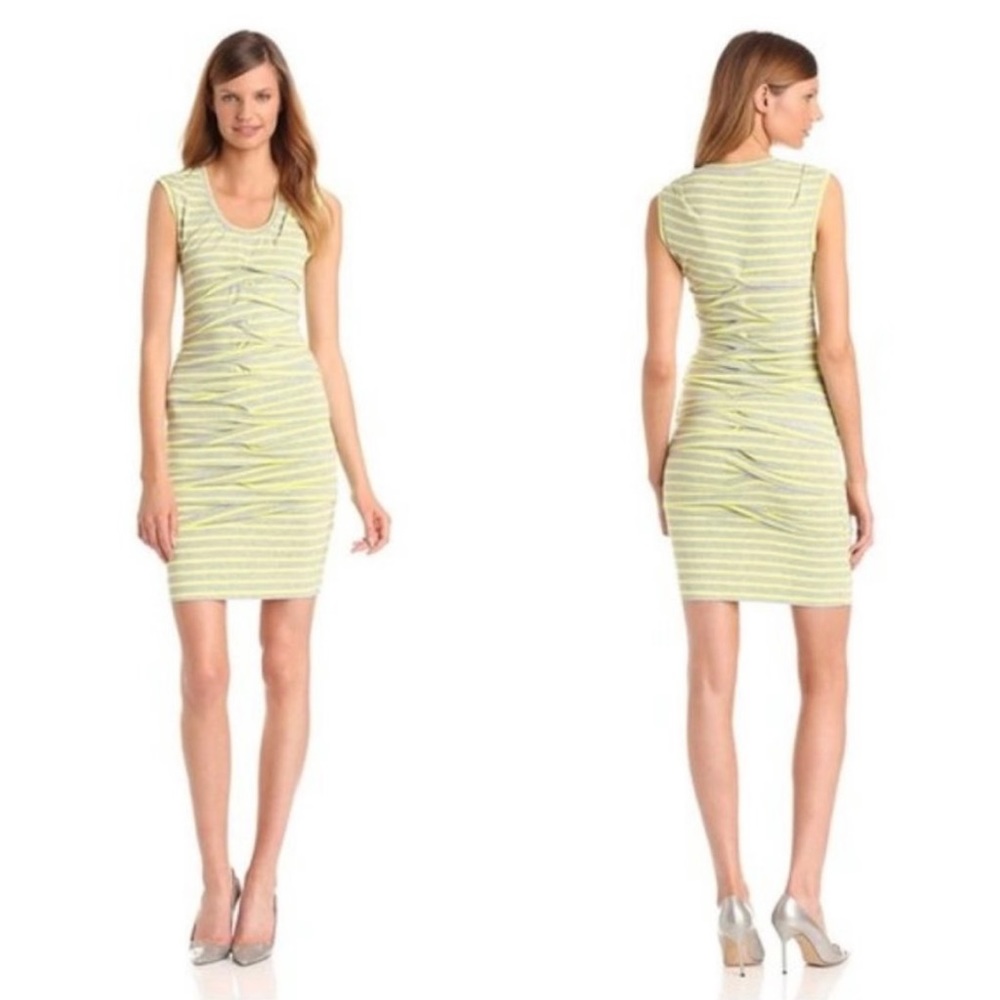 Nicole Miller Artelier Tiered Jersey Dress - Size M Ruching Bodycon Style